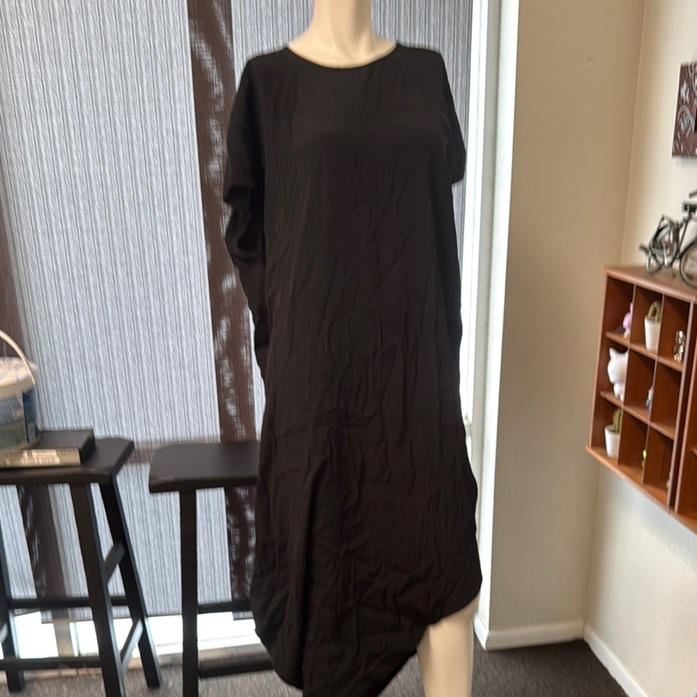 Universal Standard Black Asymmetrical High-Low Dress